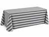 Mantel a Rayas Gris - Gris Oscuro