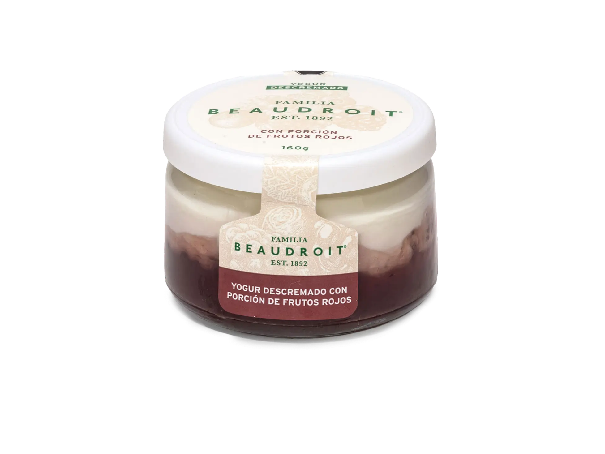 Yogur descremado frutos rojos - 160 gr