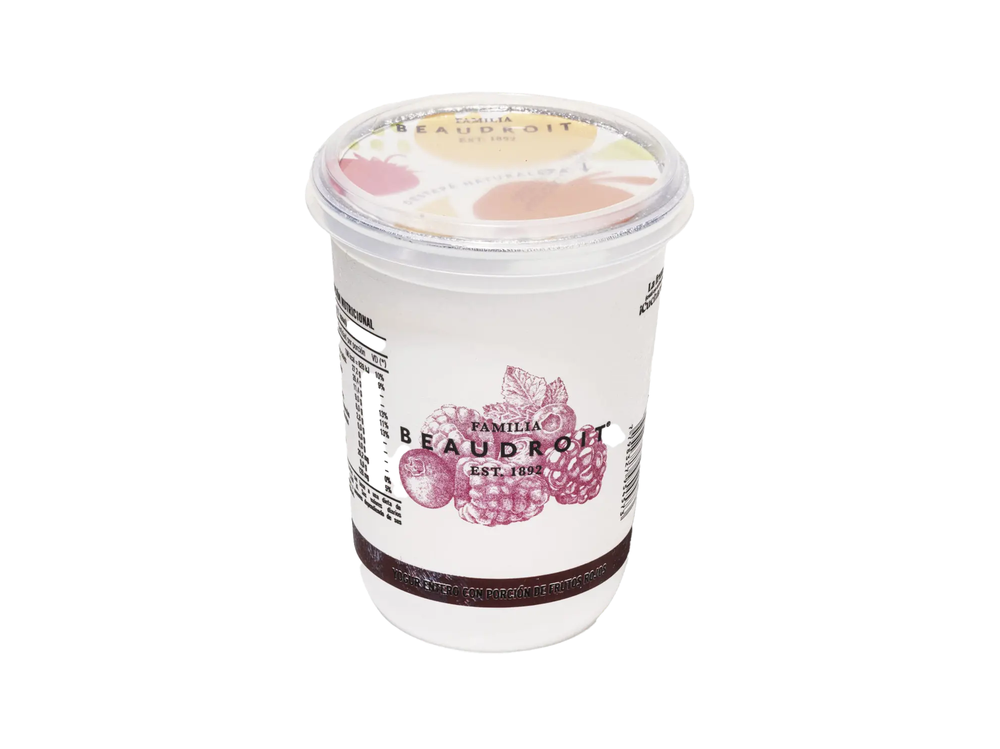 Yogur entero frutos rojos - 400 gr