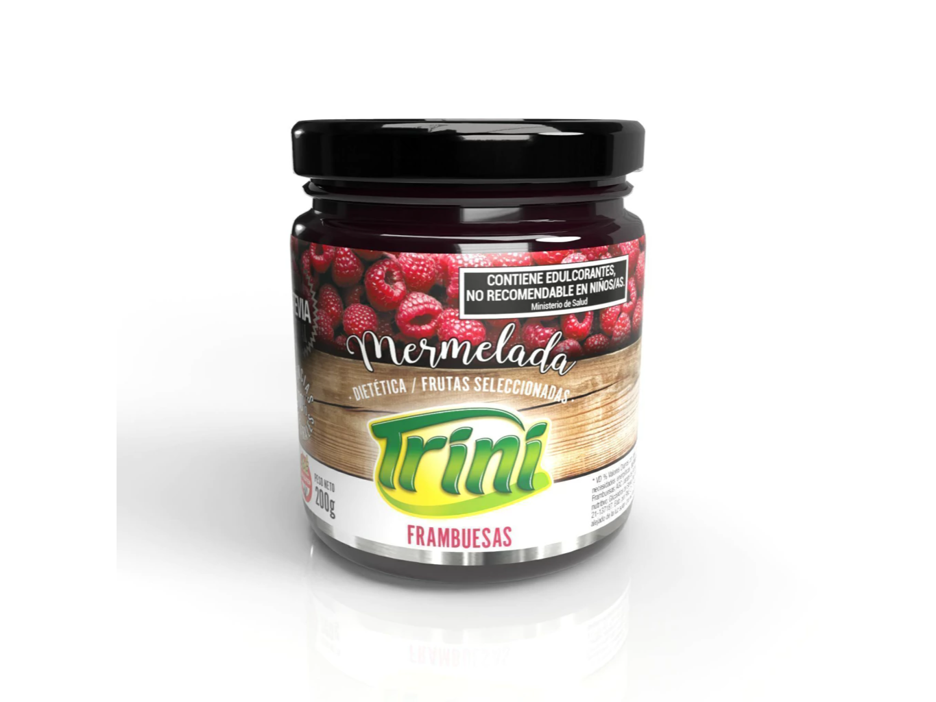 Mermelada de frambuesas sin azúcar 200g