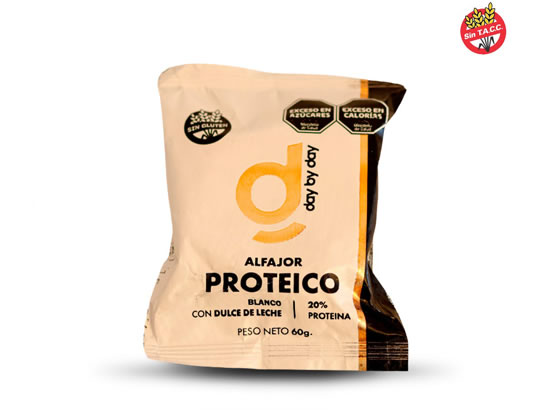 Alfajor Proteico Chocolate Blanco X 12 UN Day By Day
