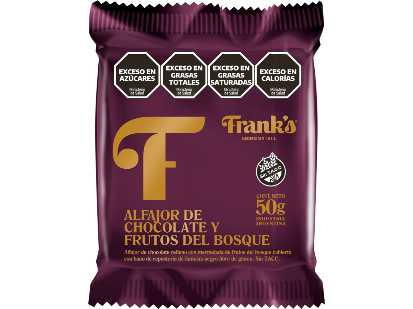 Alfajor de frutos del bosque  X 8 UN Frank's