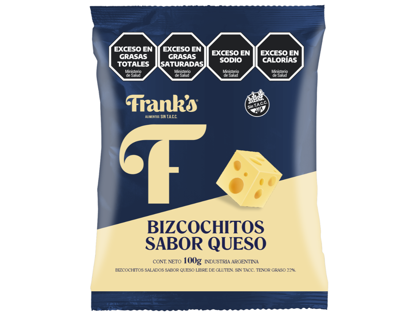 Bizcochitos Sabor Queso SIN TACC Frank's