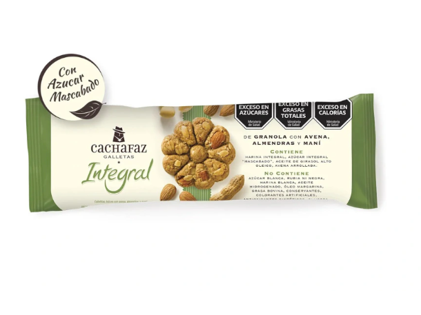 Galletitas integrales con granola, almendras y maní x 225g