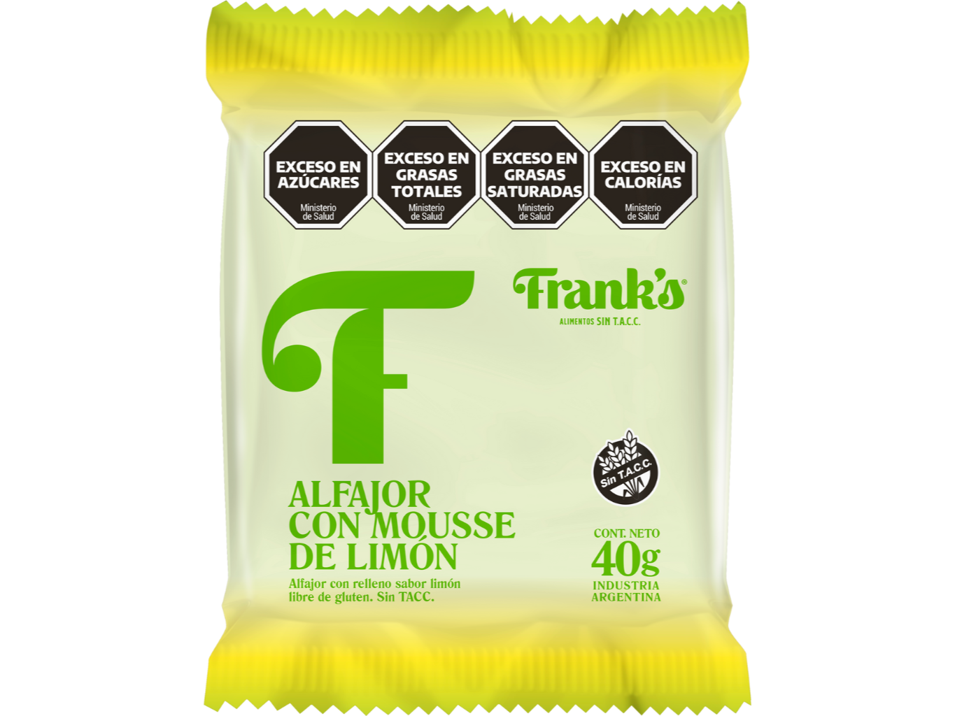 Alfajor Con Mousse De Limon X 8 UN Frank's