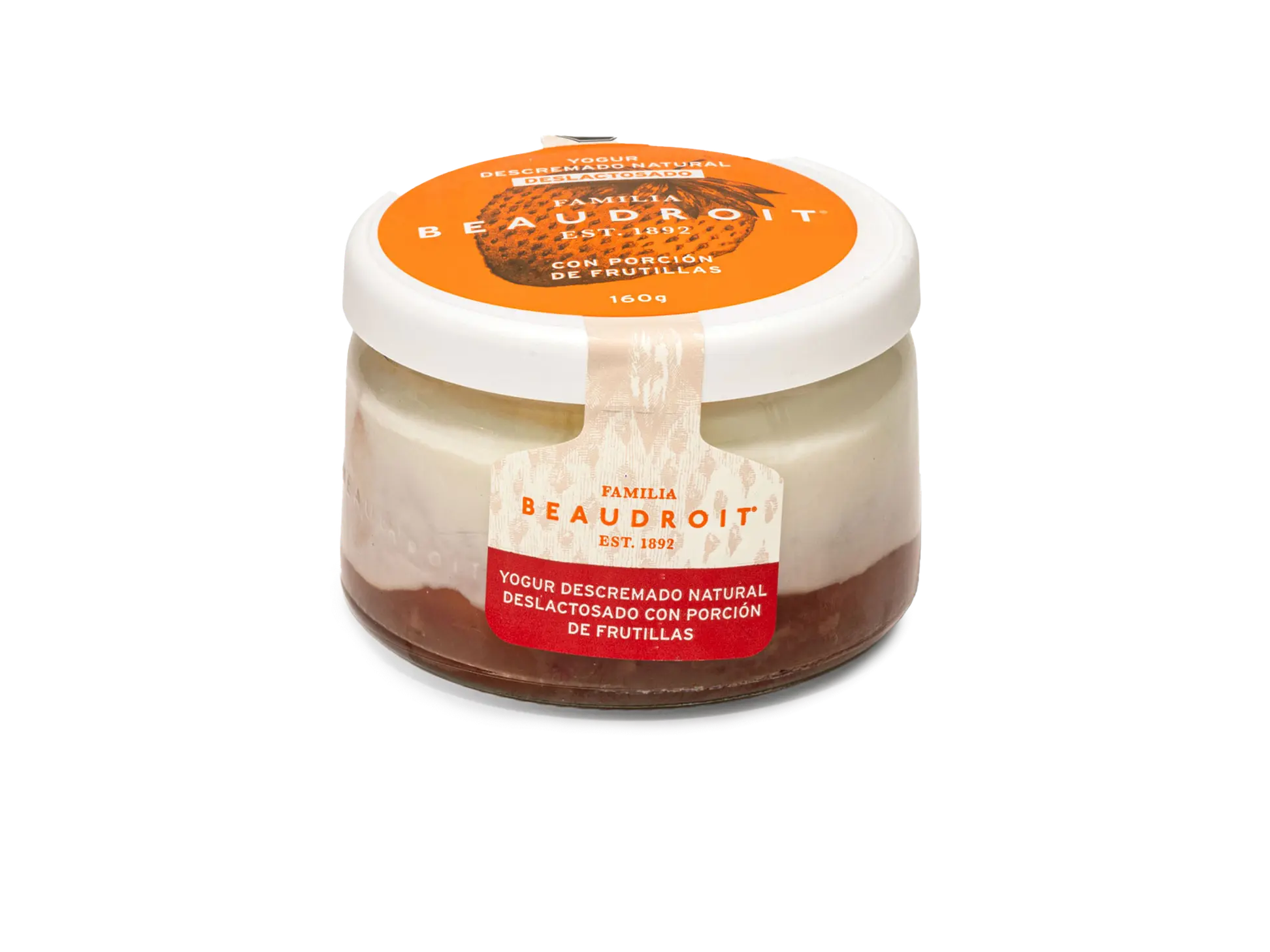 Yogur deslactosado frutilla - 160 gr