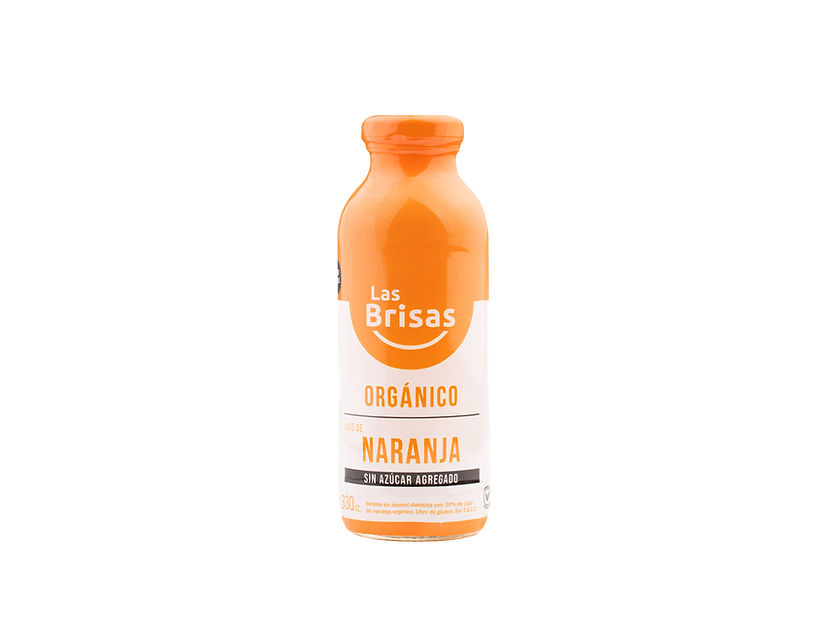 Jugo orgánico sin azúcar de naranja 300cc
