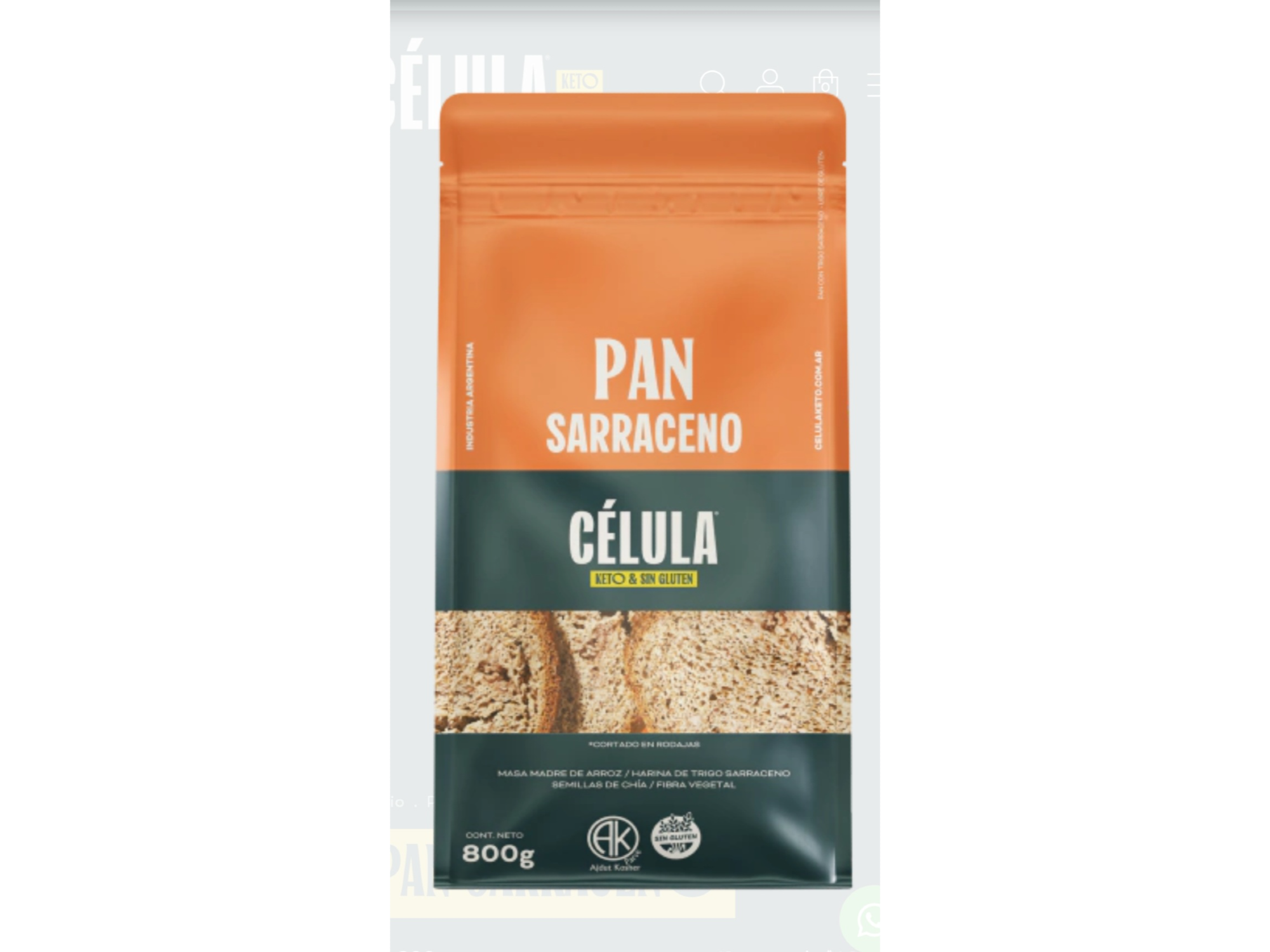 Pan de campo sarraceno 800g S/azúcar Célula