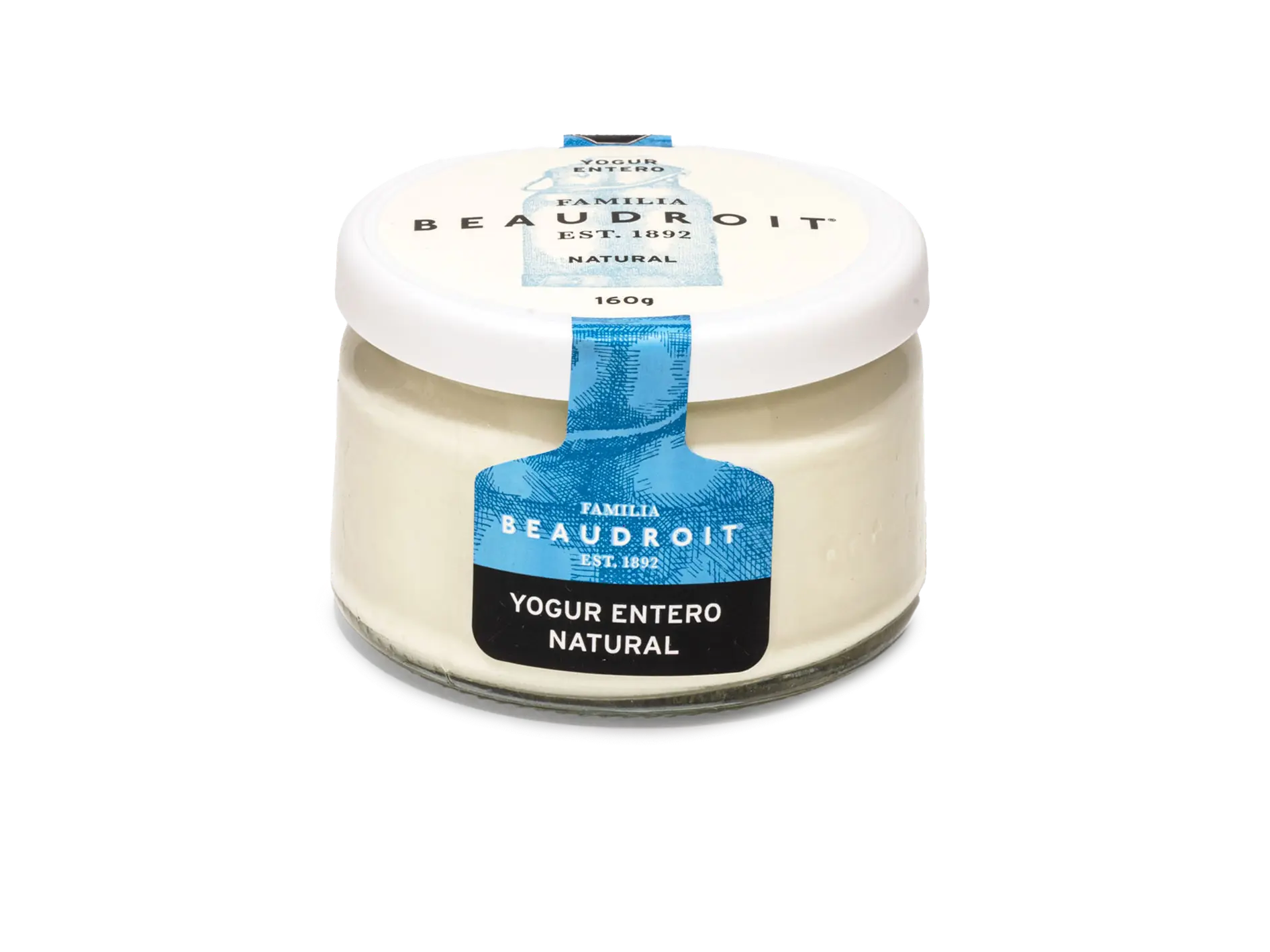Yogur entero natural sin azúcar - 160 gr
