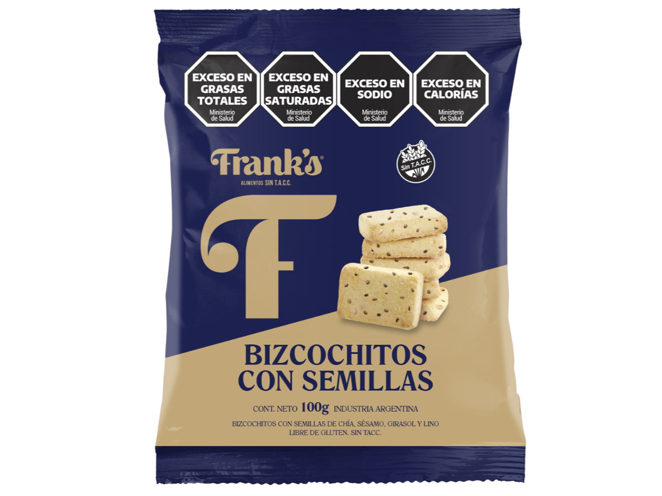 Bizcochitos Con Semillas SIN TACC Franks