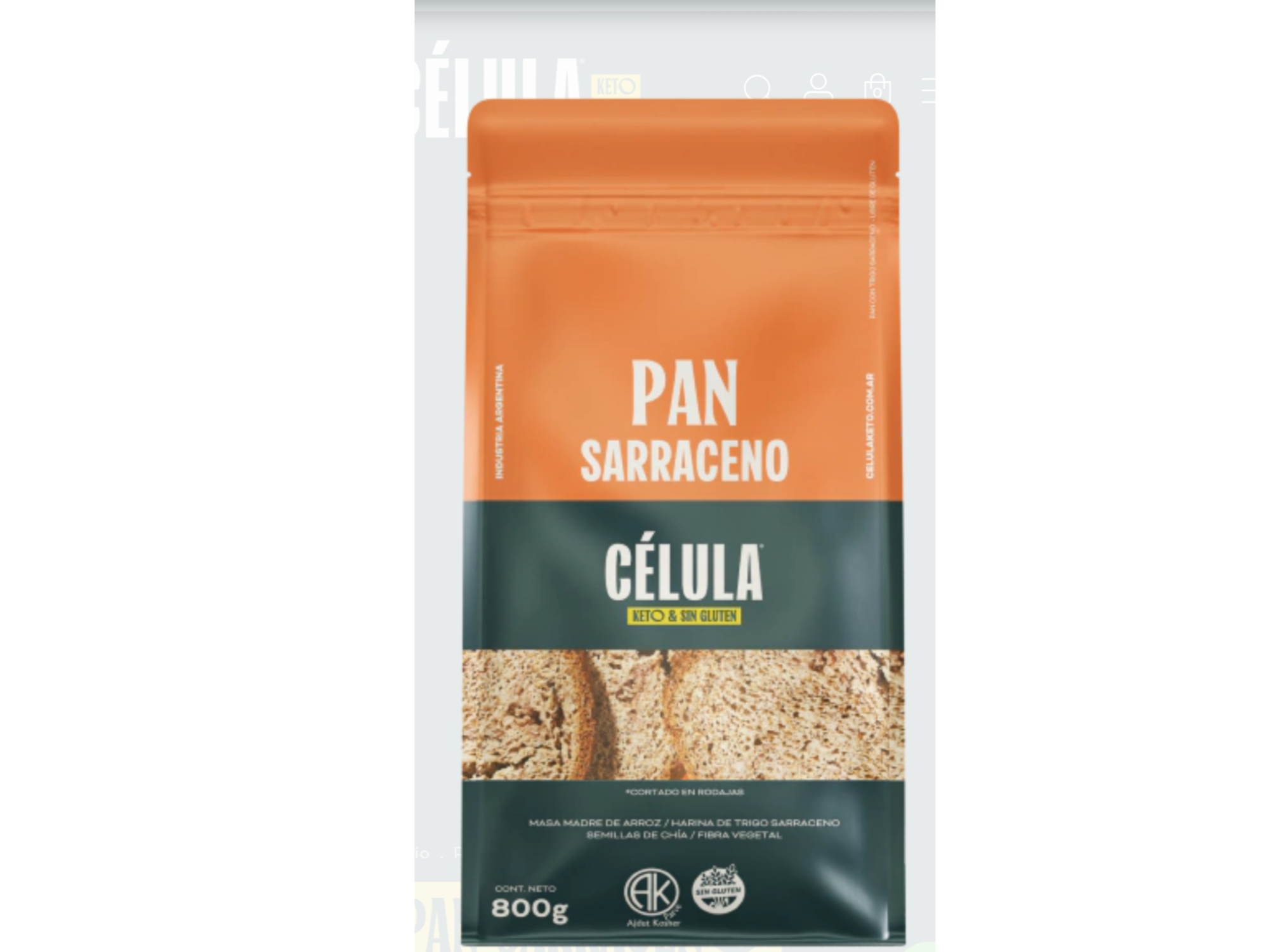 Pan de campo sarraceno 800g S/azúcar Célula