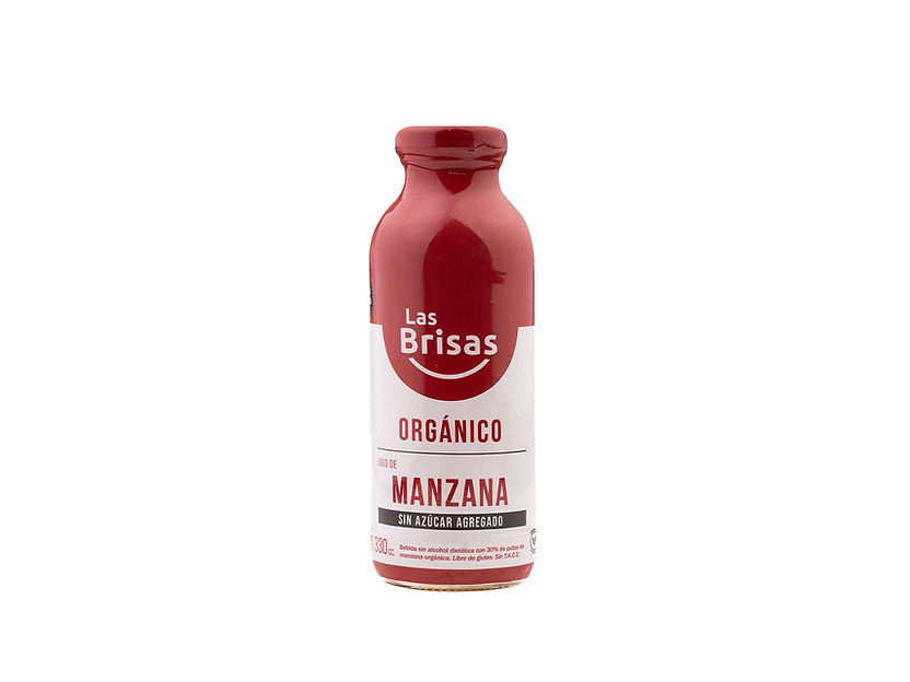 Jugo orgánico sin azúcar de manzana 300cc