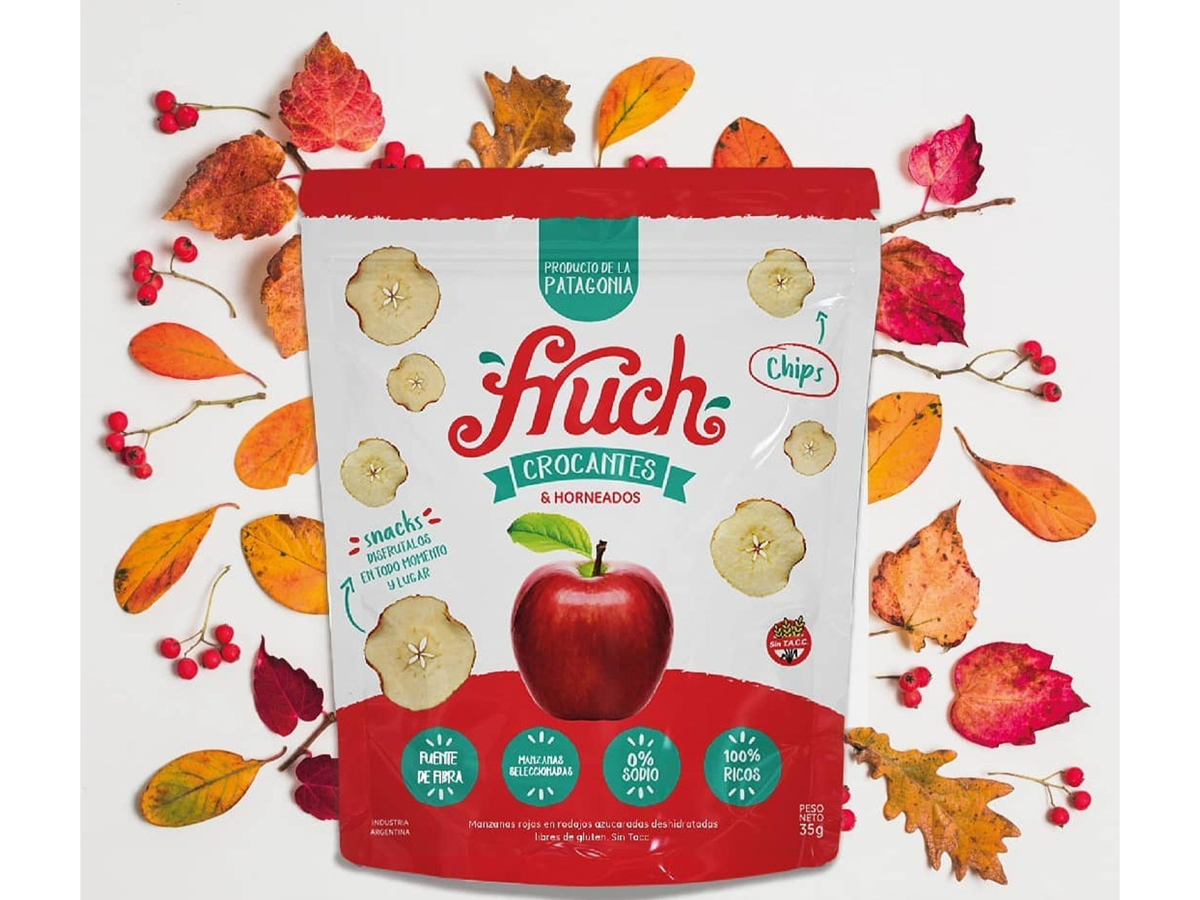 Chips de manzana roja deshidratada de Distribuidora La Reina Orgánica Sin Tacc