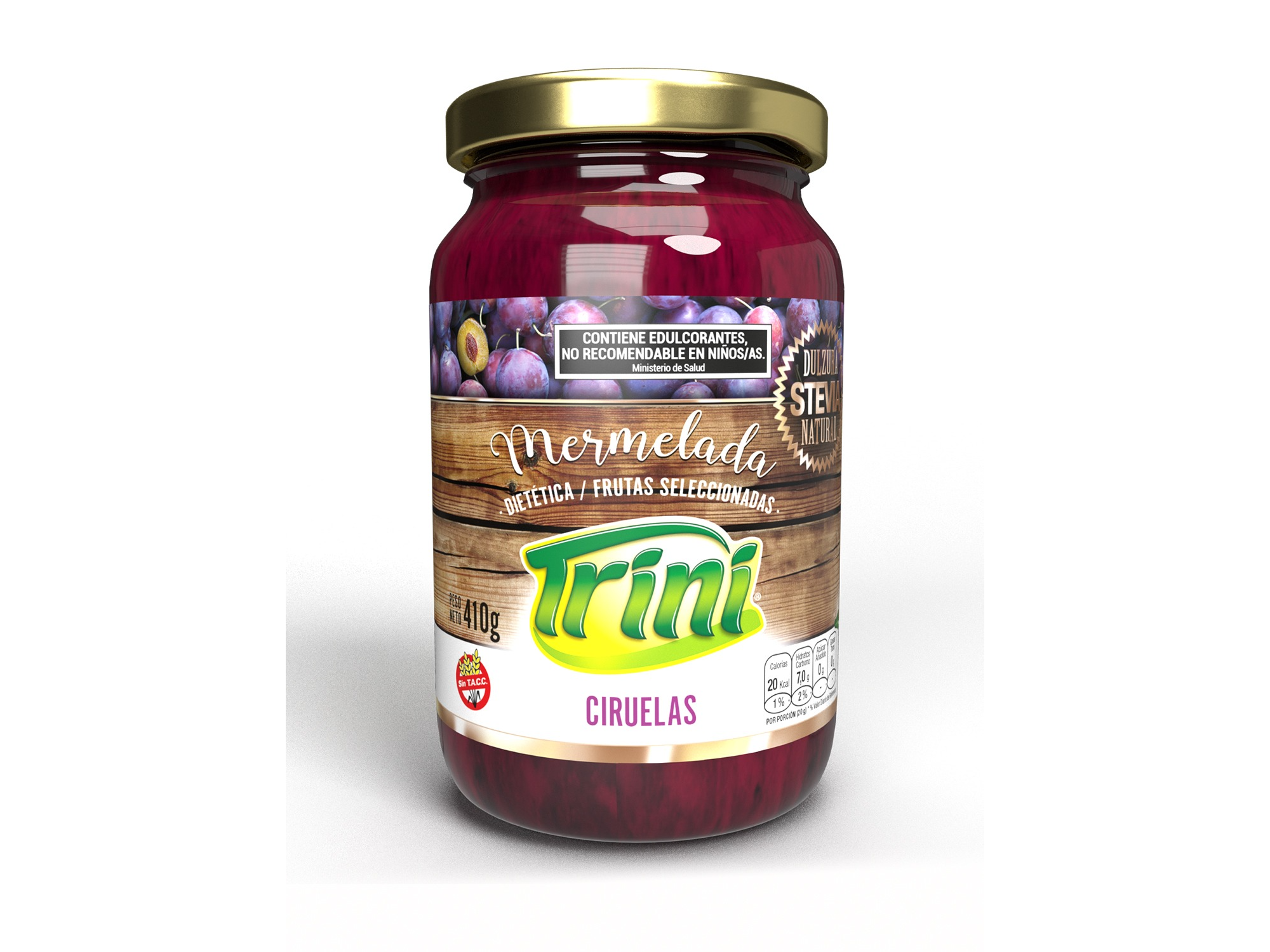 Mermelada de ciruela sin azúcar 410g
