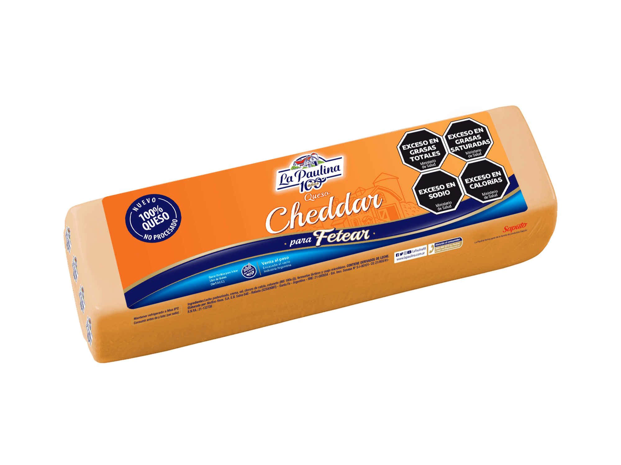 Cheddar en barra la paulina