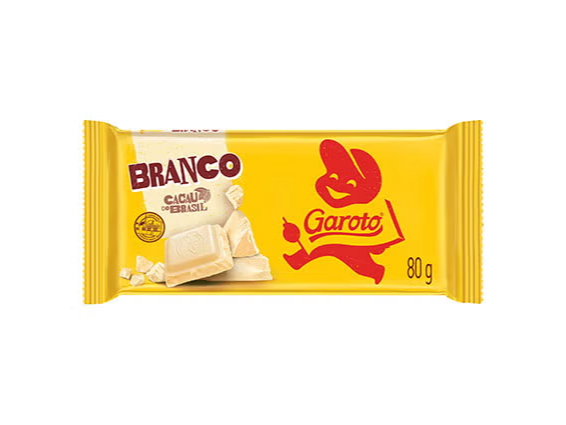 BARRA DE CHOCOLATE BLANCO GAROTO 80G