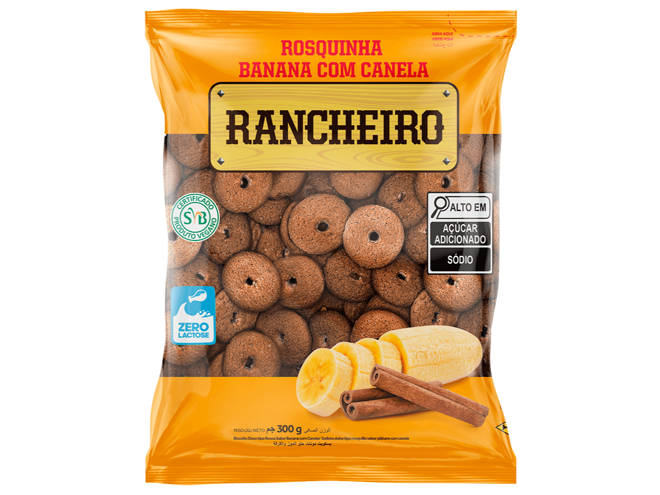 ROSQUITAS RANCHEIRO SABOR BANANA CON CANELA