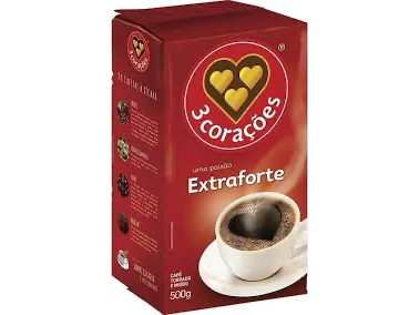 CAFÉ 3 CORAÇÕES EXTRA FUERTE 500G