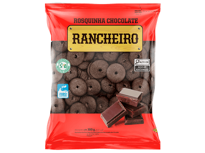 ROSQUINHAS RANCHEIRO SABOR CHOCOLATE 300G