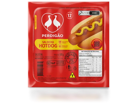 SALSICHA HOT DOG PERDIGÃO (500g)