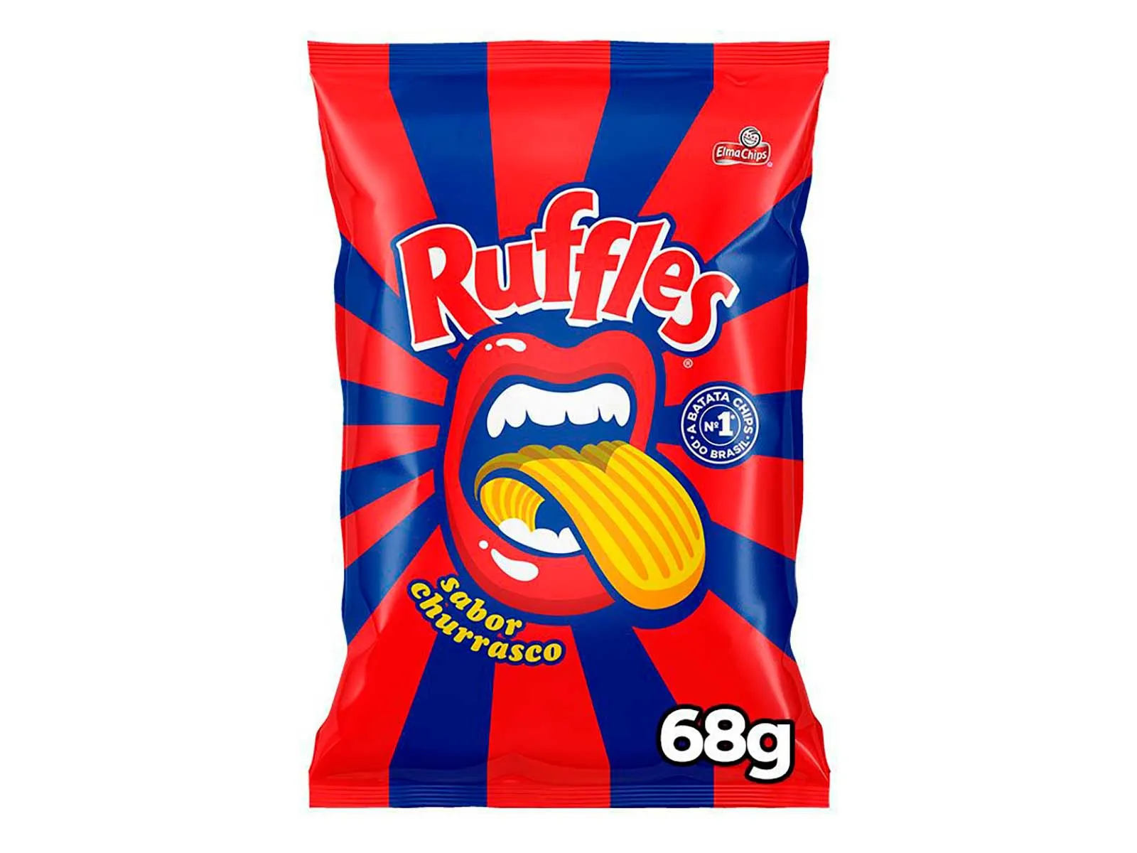 Batata Frita Ondulada Churrasco Elma Chips Ruffles 68g