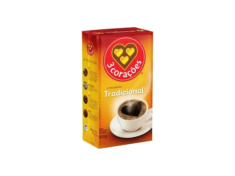 CAFÉ 3 CORAÇÕES TRACIONAL AL VACÍO 500G