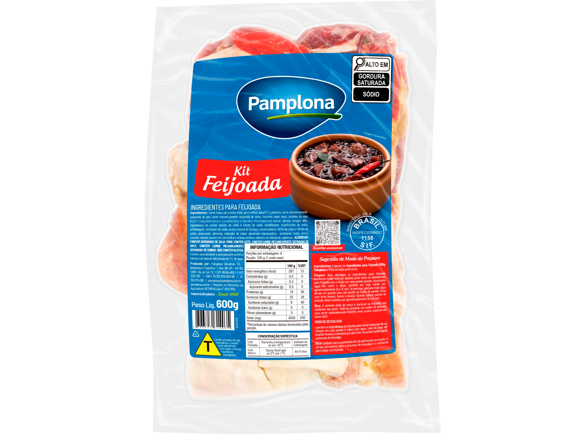 KIT FEIJOADA PAMPLONA 600G