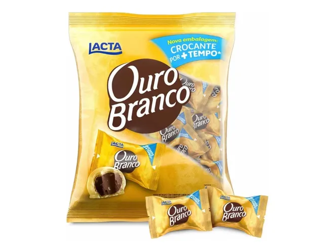 PAQUETE DE BOMBONES OURO BRANCO 540G (27 UNIDADES)