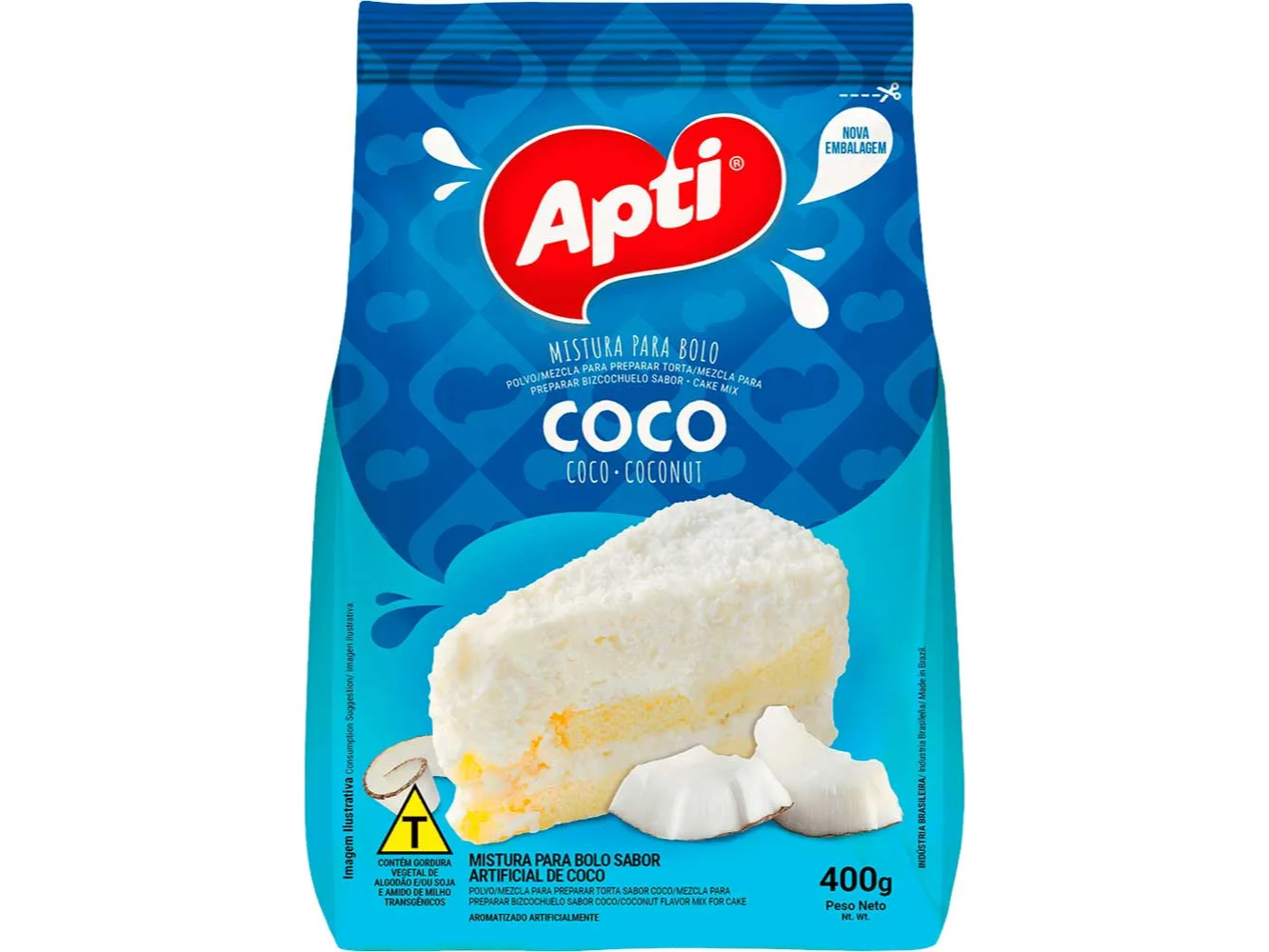 PREMEZCLA PARA TORTA DE COCO APTI 400G