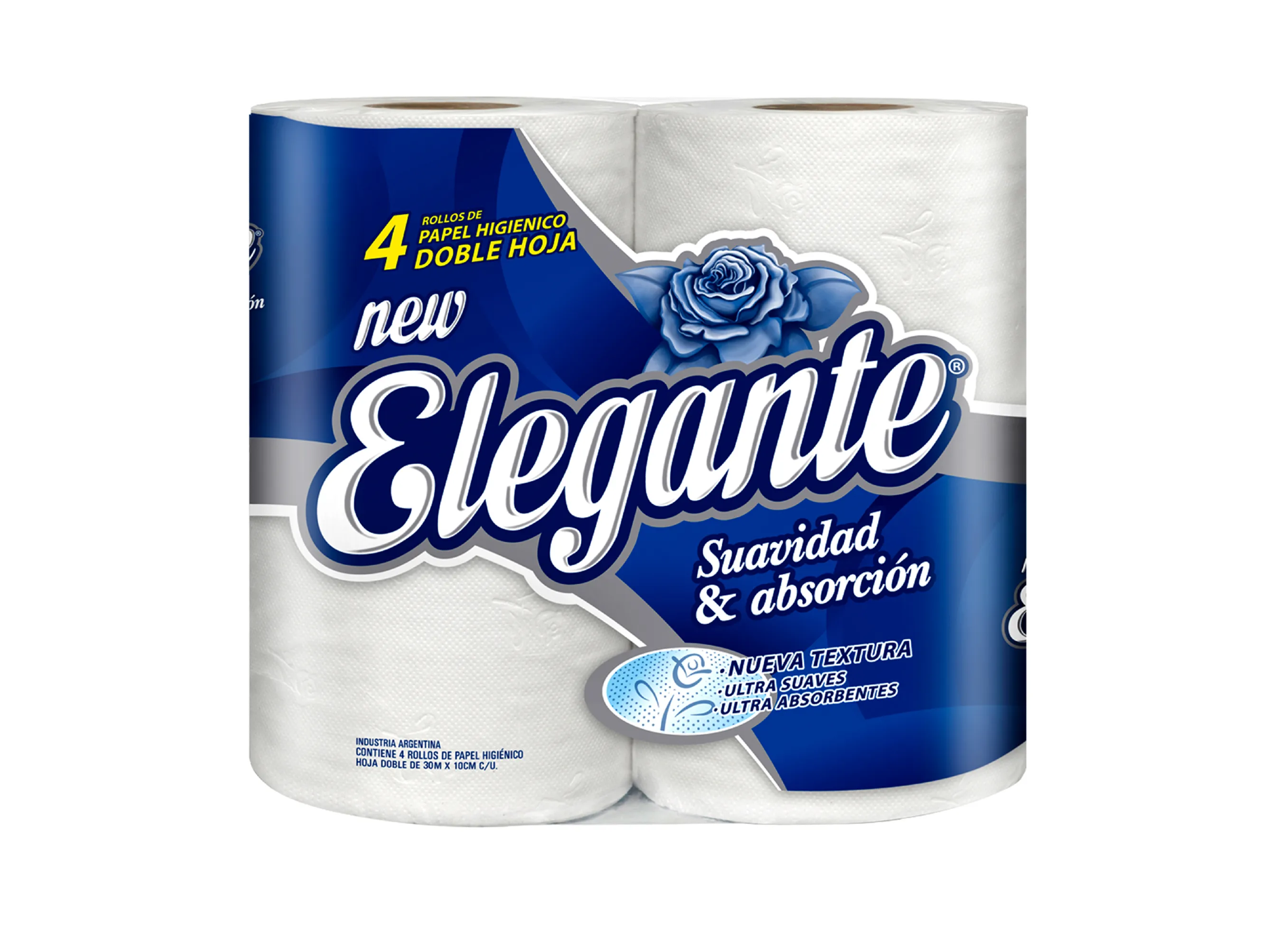 PAPEL HIGIÉNICO HOJA DOBLE ELEGANTE 4×30M