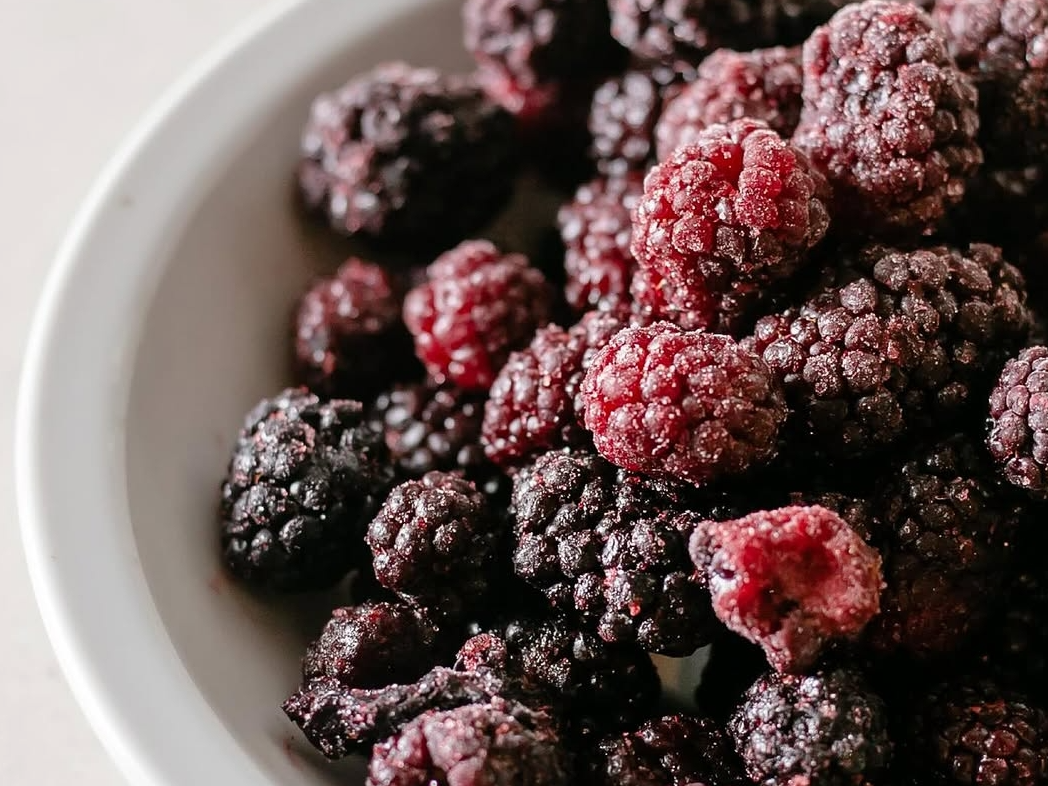Moras enteras congeladas