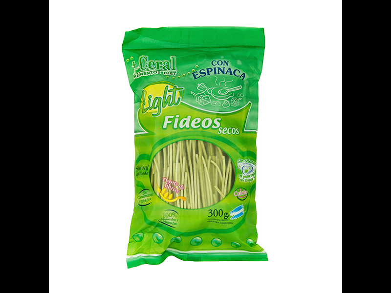 Fideos de espinaca
