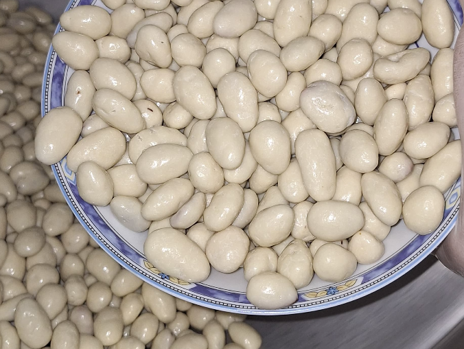 Almendras con chocolate blanco