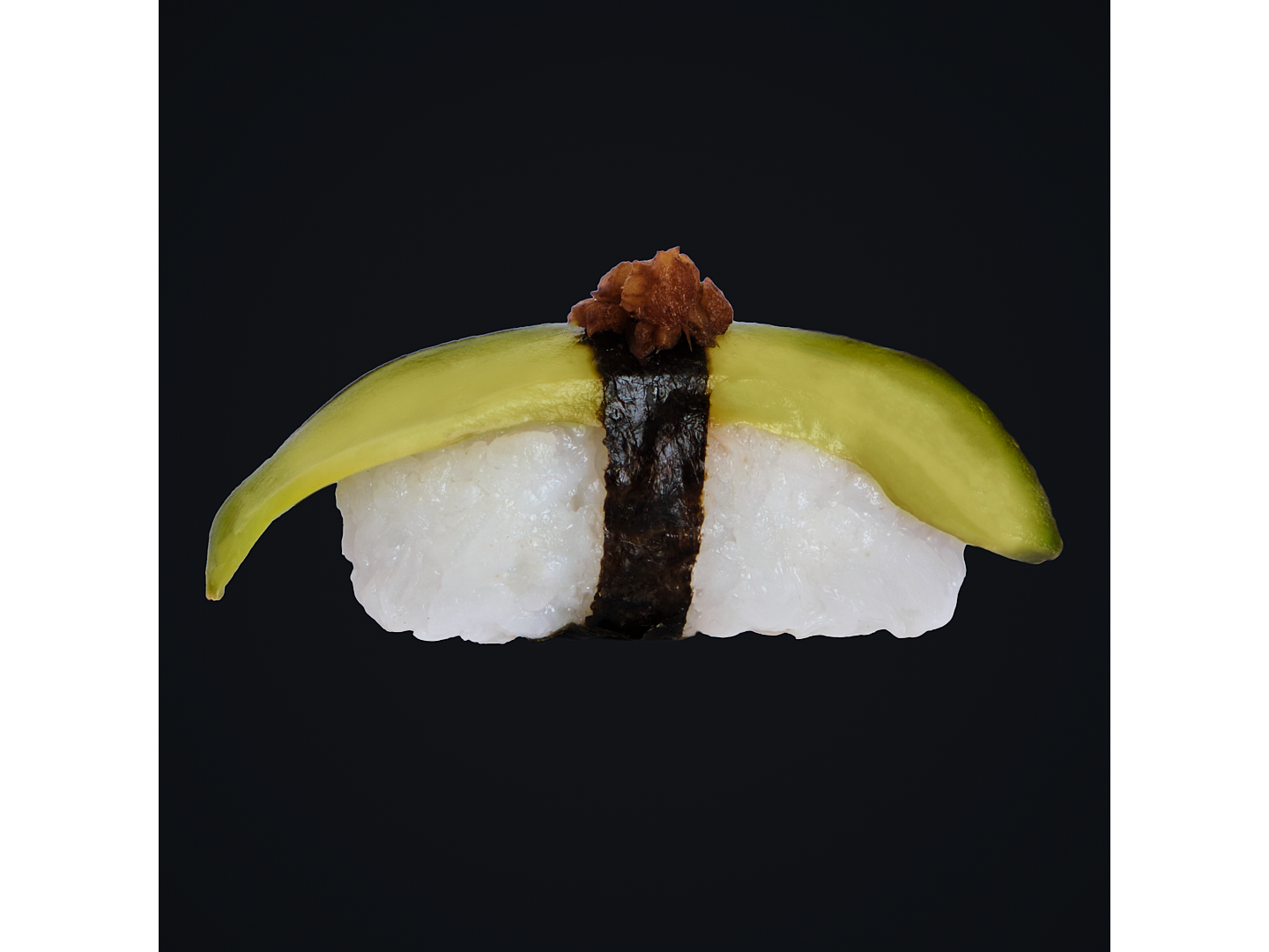 NIGIRI DE PALTA FLAMEDA CORONADO CON GENGIBRE