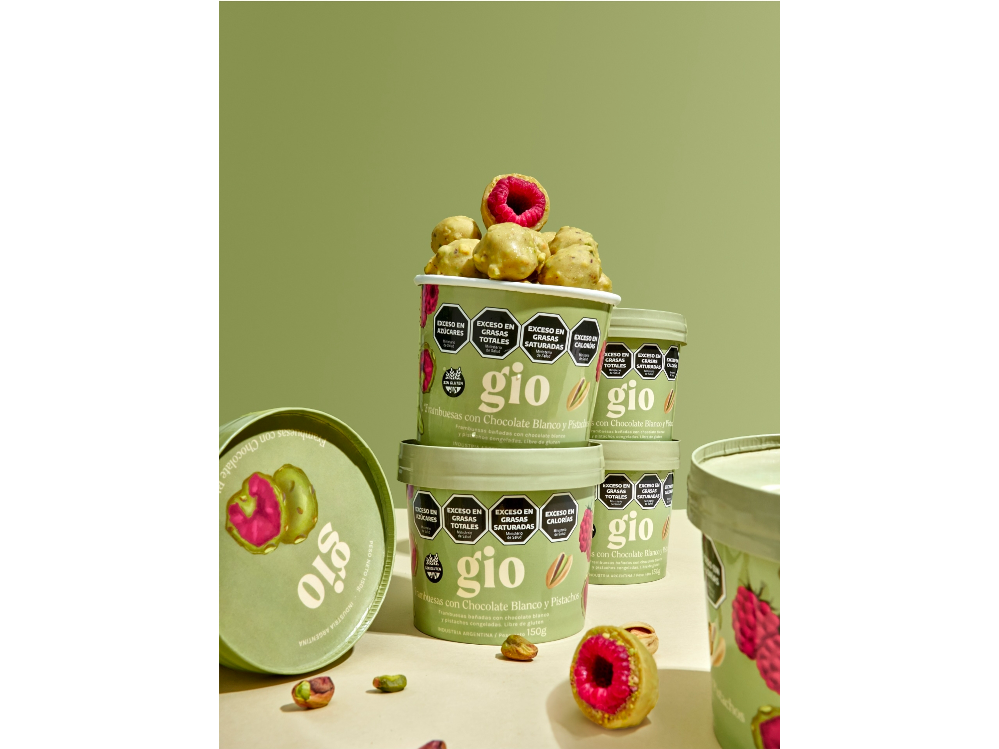 FRAMBUESA CON CHOCOLATE BLANCO Y PISTACHO