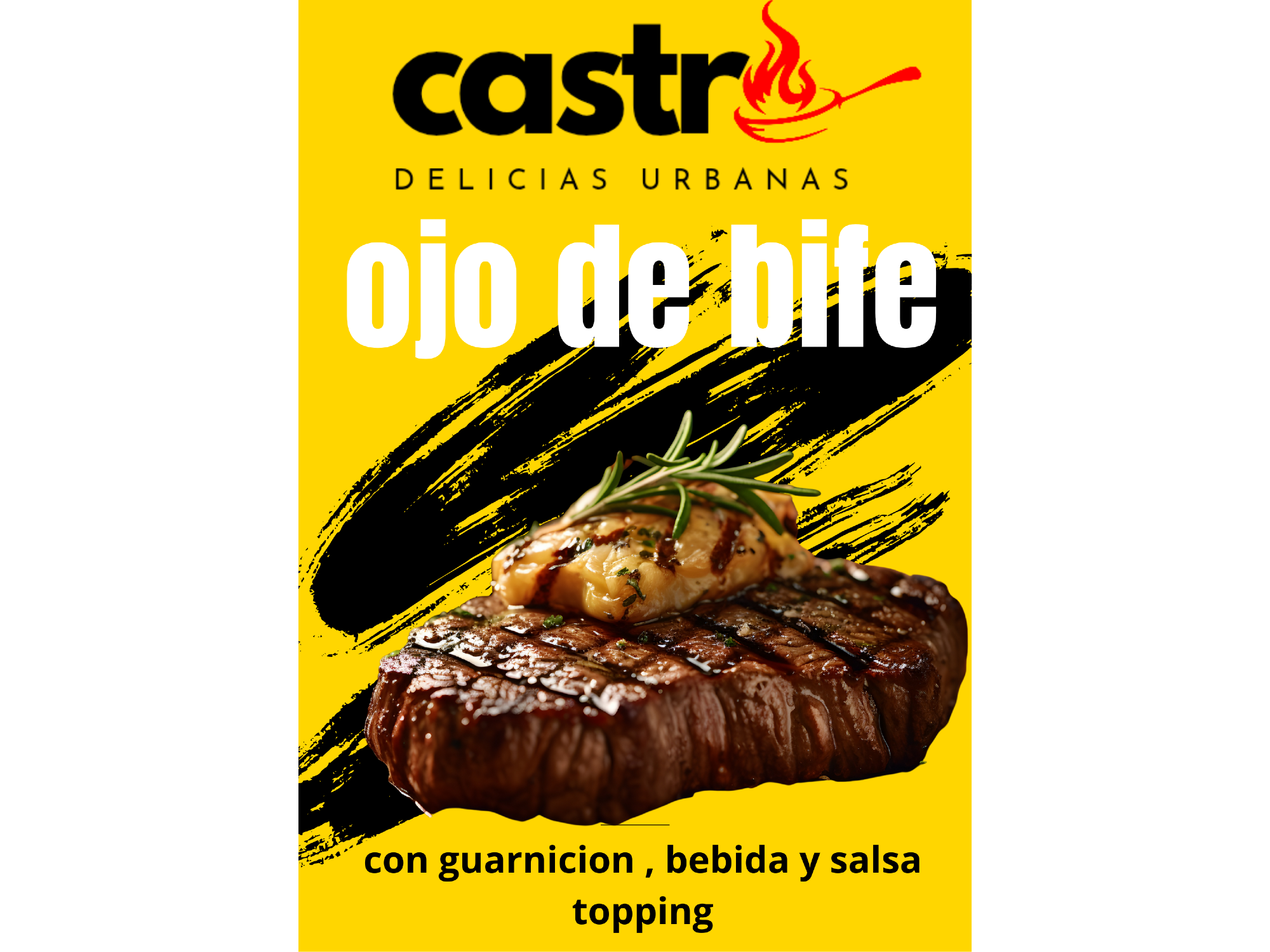 OJO DE BIFE A LA MANTECA DE HIERVAS