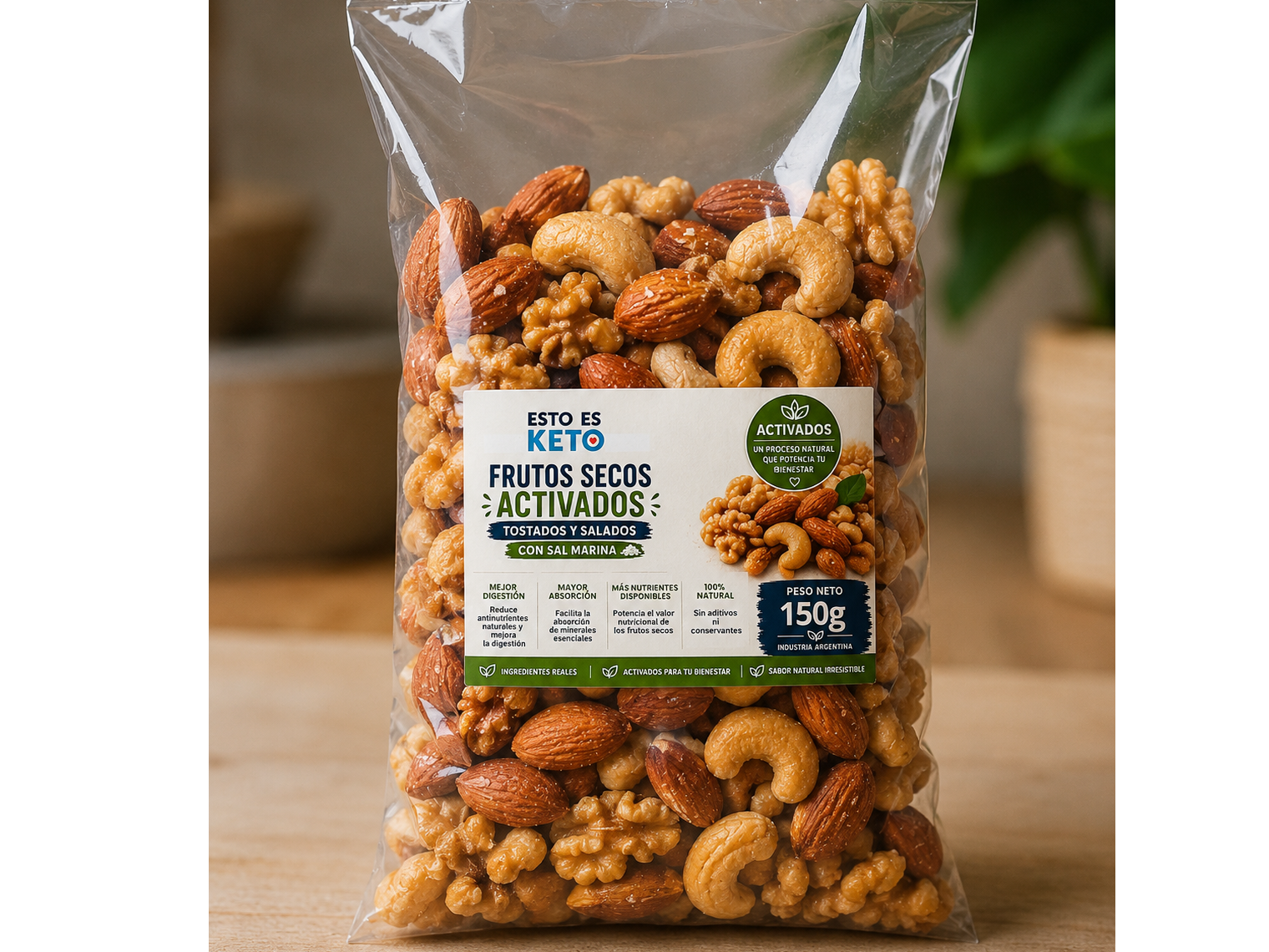 FRUTOS SECOS ACTIVADOS Y TOSTADOS X 150 G