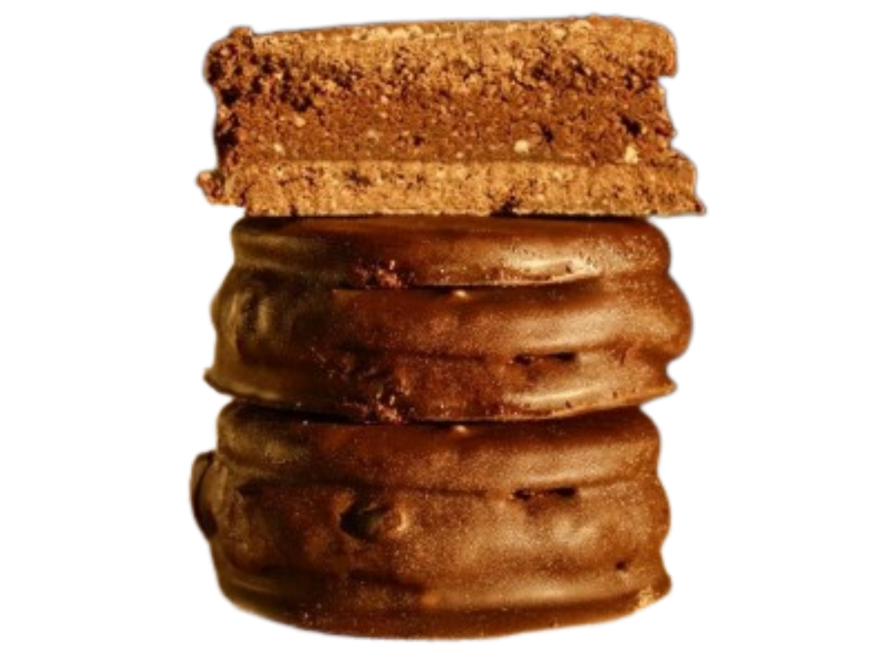 ALFAJOR DE CHOCOLATE NEGRO Y AVELLANAS