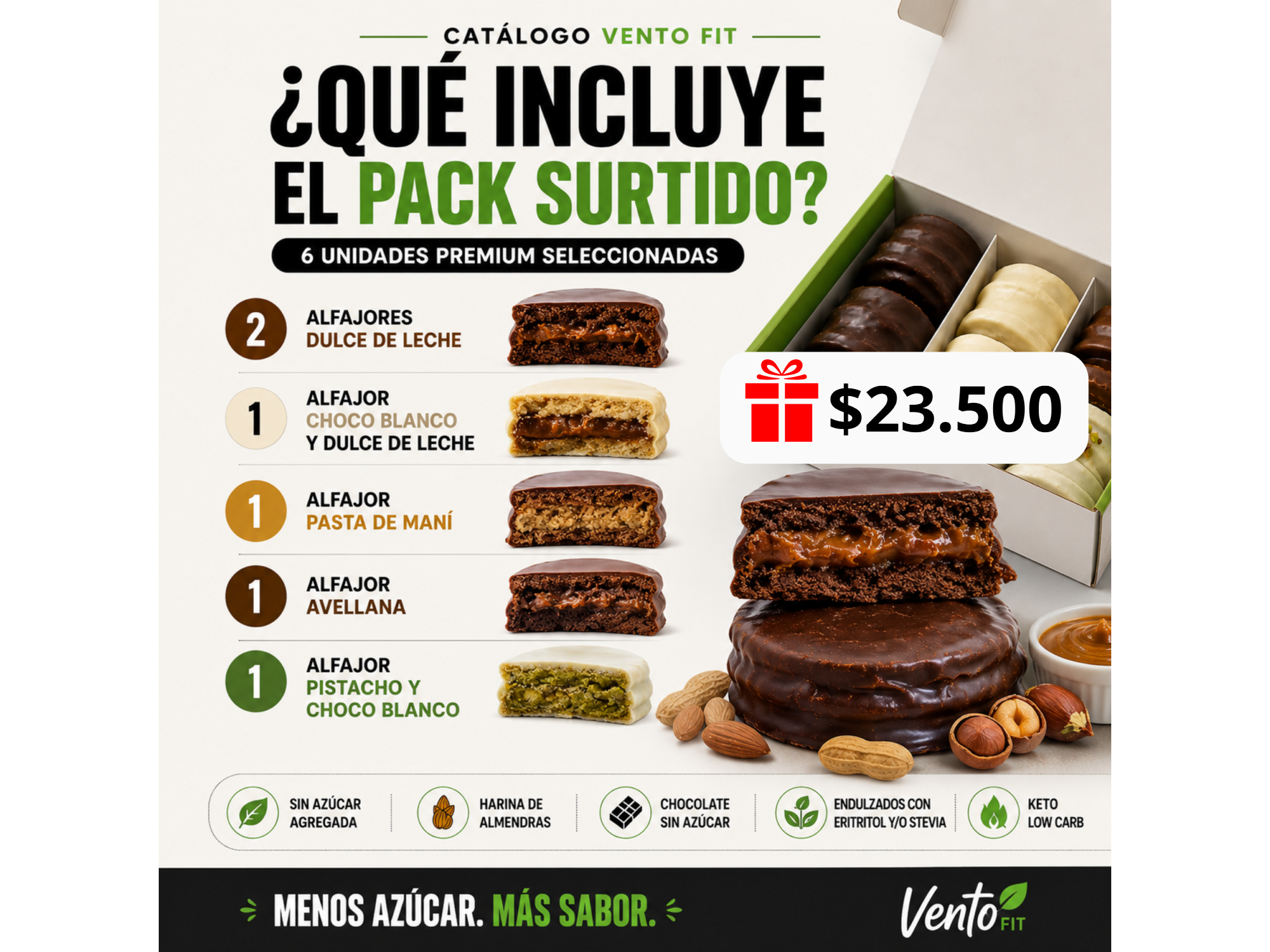 CAJA PREMIUM ALFAJORES SURTIDOS X 6