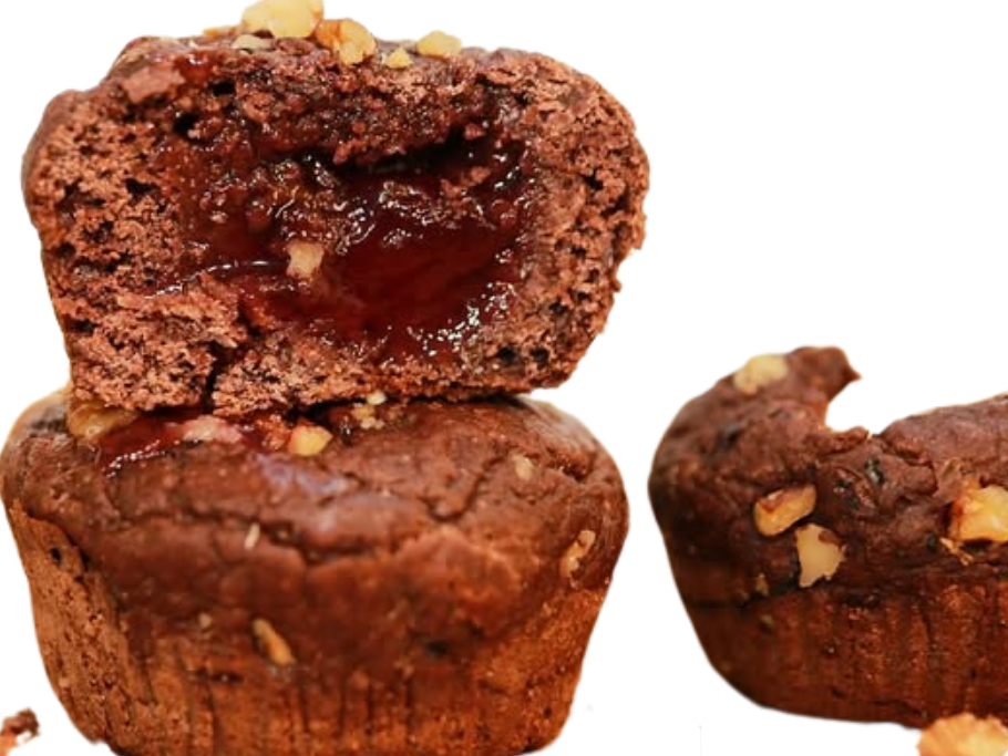 MUFFINS DE CHOCO CON FRUTOS ROJOS X 3 UNIDADES