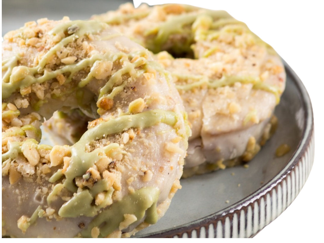 DONAS CHOCO BLANCO Y PISTACHOS X 2 UNIDADES