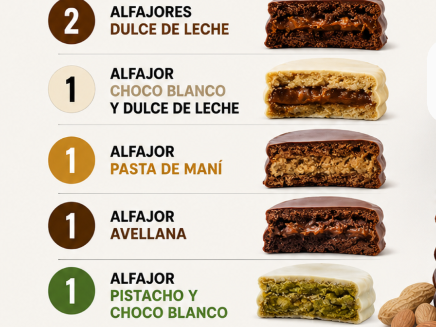 CAJA PREMIUM x 6 ALFAJORES SURTIDOS - REGALO