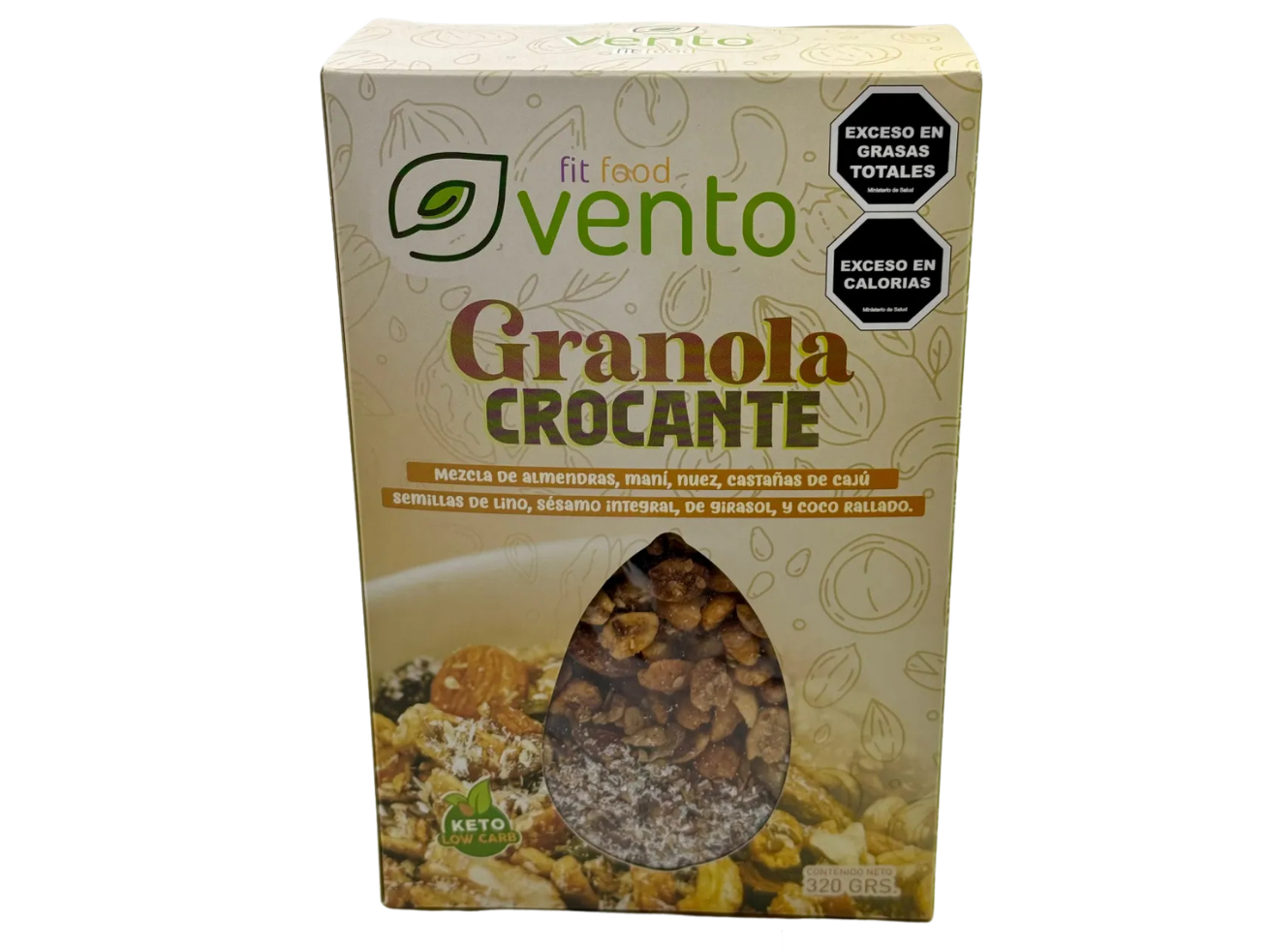 GRANOLA NATURAL KETO X 320 GRS.