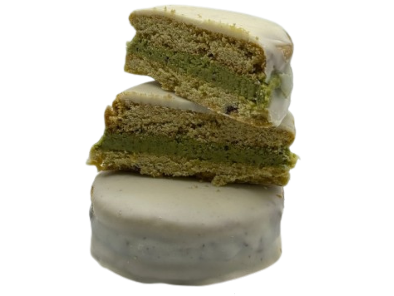 ALFAJOR DE PISTACHO Y CHOCO BLANCO