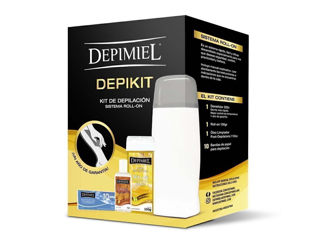DEPIMIEL DEPIKIT - KIT DEPILATORIO A ROLL-ON UN.