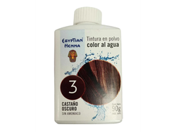 EGYPTIAN HENNA TINTURA EN POLVO COLOR AL AGUA 90GRS CASTAÑO OSCURO