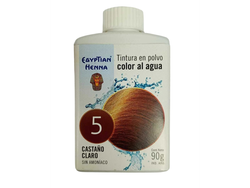 EGYPTIAN HENNA TINTURA EN POLVO COLOR AL AGUA 90GRS CASTAÑO CLARO