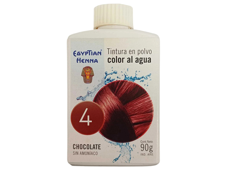 EGYPTIAN HENNA TINTURA EN POLVO COLOR AL AGUA 90GRS CHOCOLATE