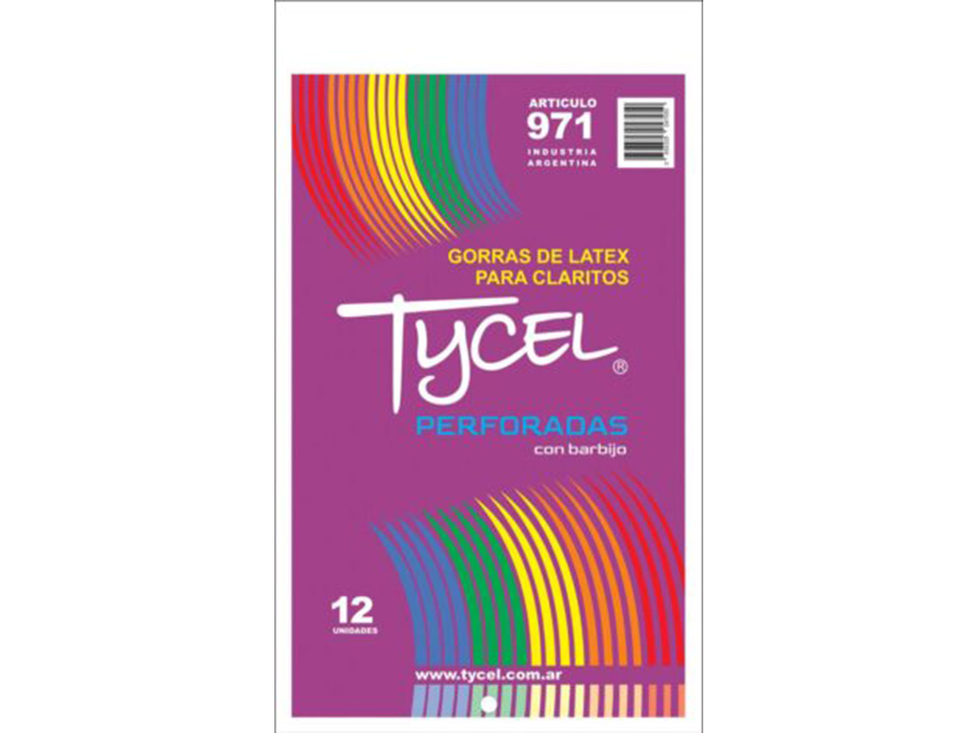 TYCEL GORRO PERFORADO LATEX X 12
