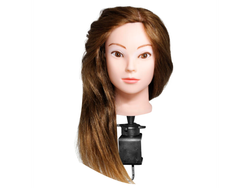 JESSAMY CABEZA DE PRACTICA 100% PELO NATURAL 50 CM CASTAÑO